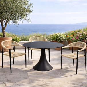 Chaise de jardin avec accoudoirs Palma crème Kare Design