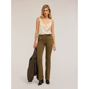 Motivi - Top con bordo morbido a pieghe - Beige