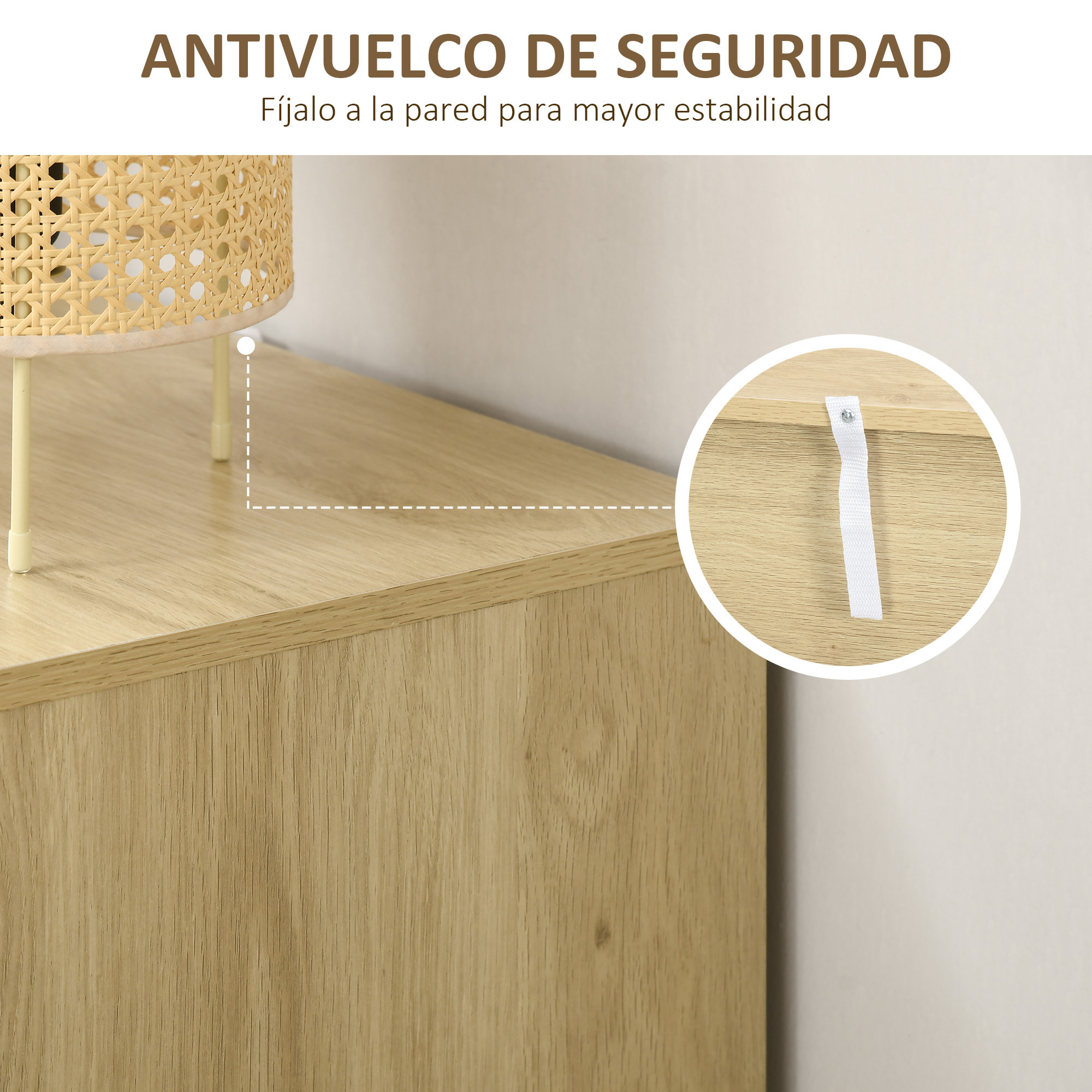 Cómoda de Noche con 3 Cajones de Rejilla de Ratán Cajonera de Madera para Dormitorio Salón Estilo Bohemio 60x38x69 cm Natural