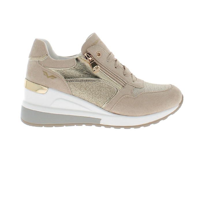 Armata di Mare Scarpe Donna Sneakers Casual con Zip Laterale AMD SS41H18 Beige