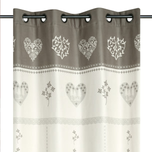 Rideau montagnard déco chalet - Naturel