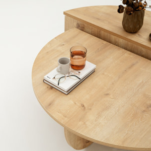 Table basse ronde design en bois - GERA