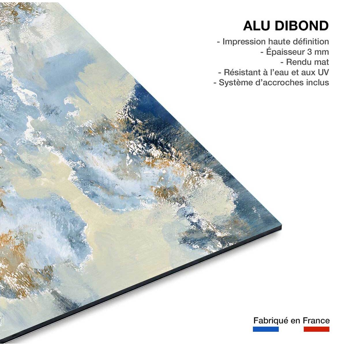 Décoration murale Indigo bleu Tableau alu Dibond