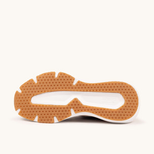 Zapatilla Deportiva Knit Gris y Naranja MUNICH LOOP