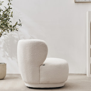 Fauteuil en tissu bouclette - ESTER