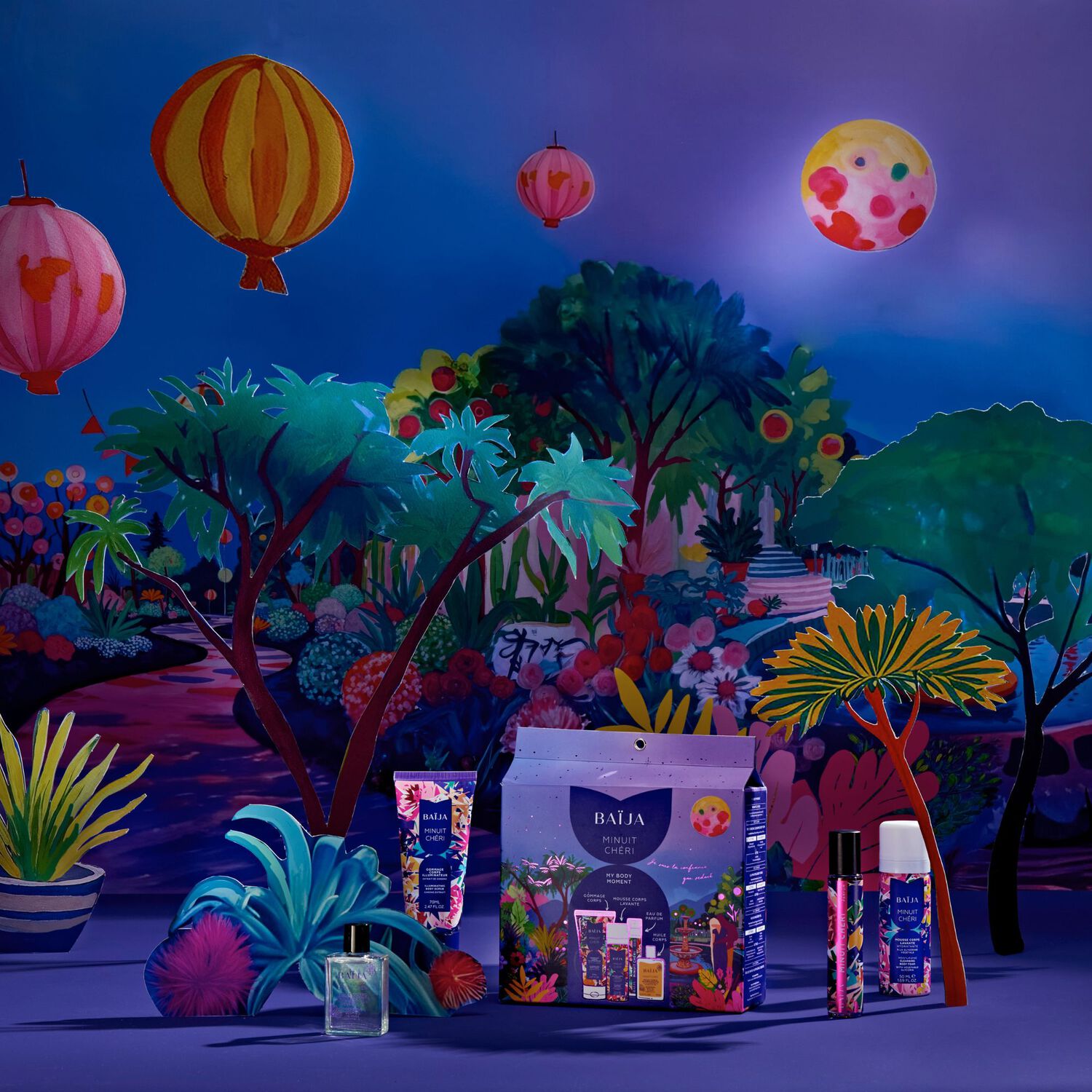 Minuit Cheri - Coffret Mousse de Douche 50ml + 3 Produits