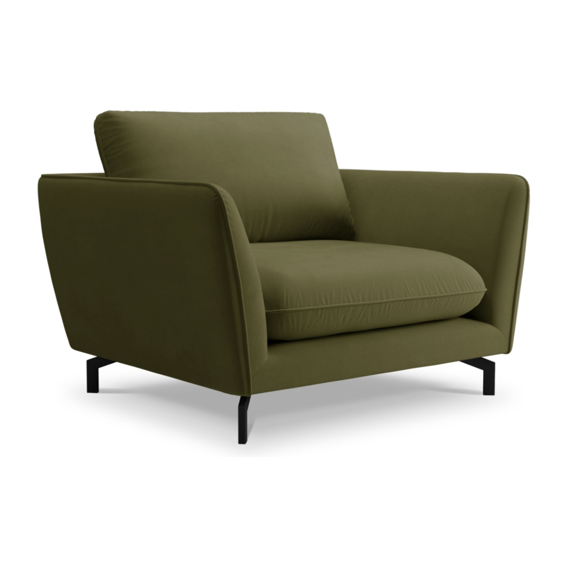 Fauteuil xl "Podium" en velours vert