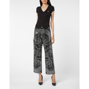 PHILIPP PLEIN Vaqueros de tiro alto TIE DYE