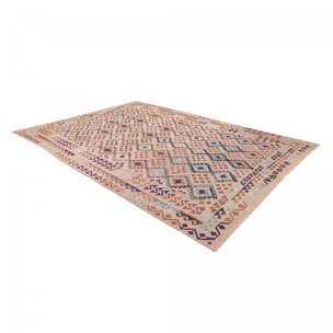 Tapis kilim au motif ethnique, tissé plat, laine, ZOJUBEF
