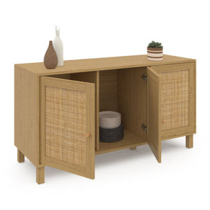Buffet Erin 3 portes en cannage L113cm