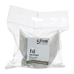 16 verrines évasées plastique