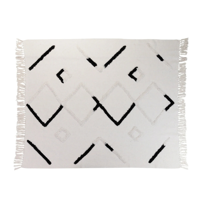 Manta Plaid Algodon Tejida A Mano 125x150 Cm