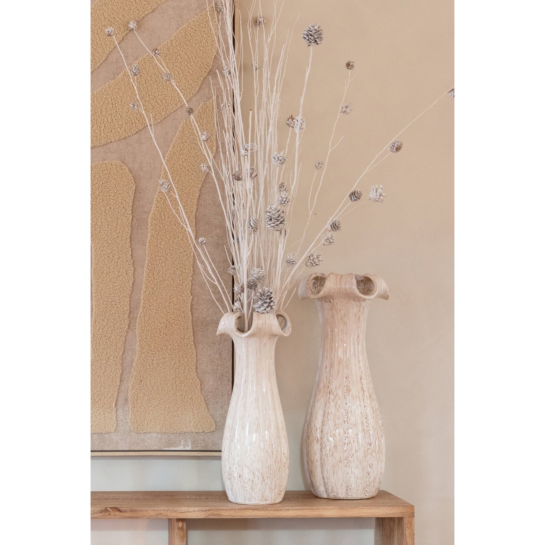 J-Line vase - argile/glace - beige clair - small