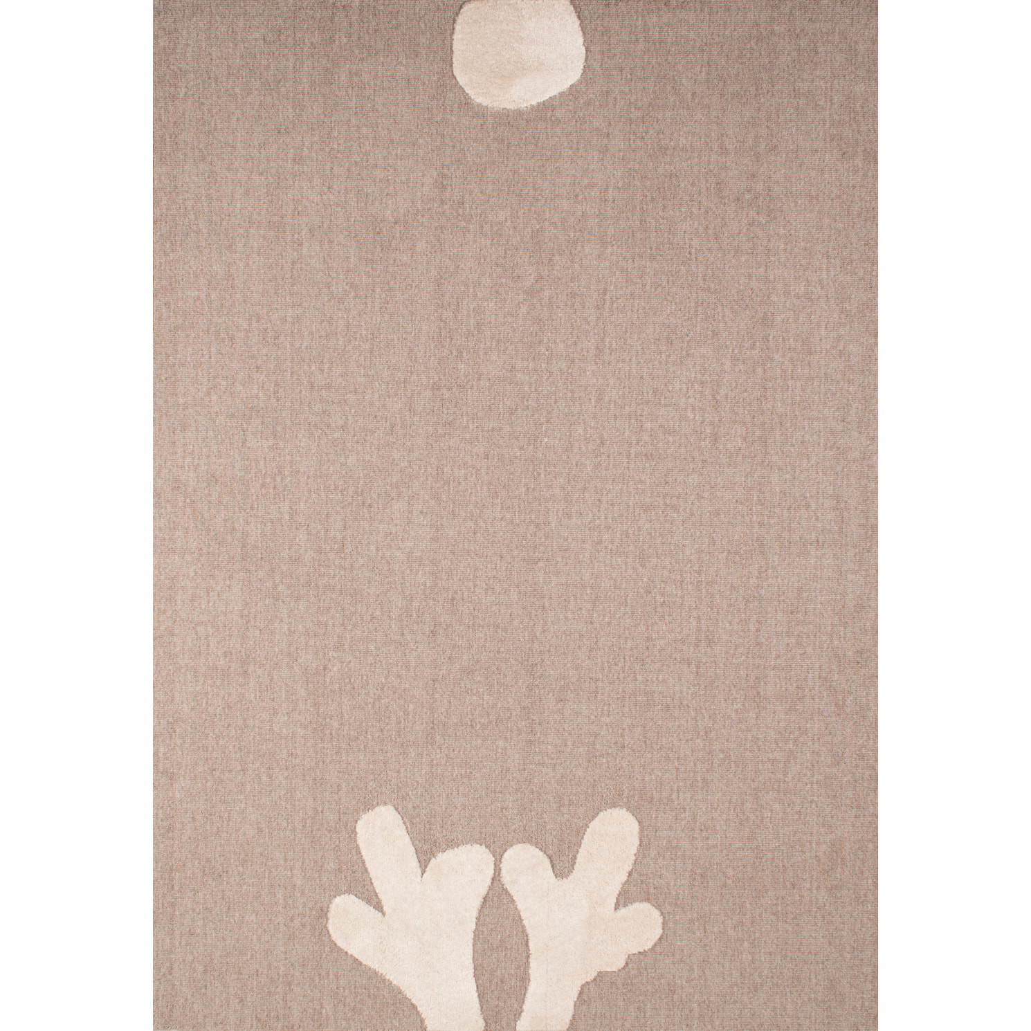 Bambi - tapis enfant motif cornes de cerf , beige