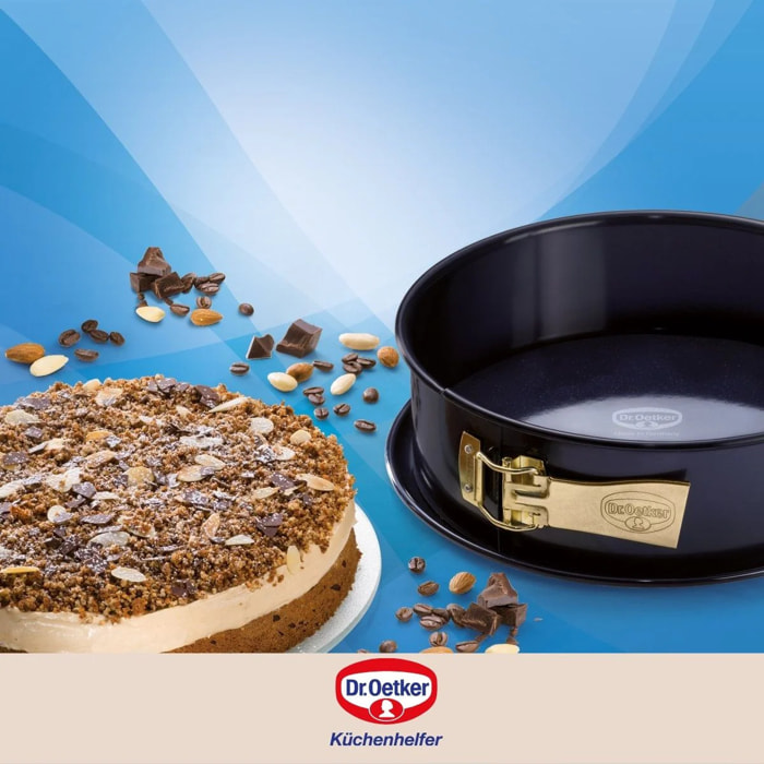 Lot de 2 moules à manqué à charnière avec fond à savarin 26 cm Dr Oetker Back Liebe