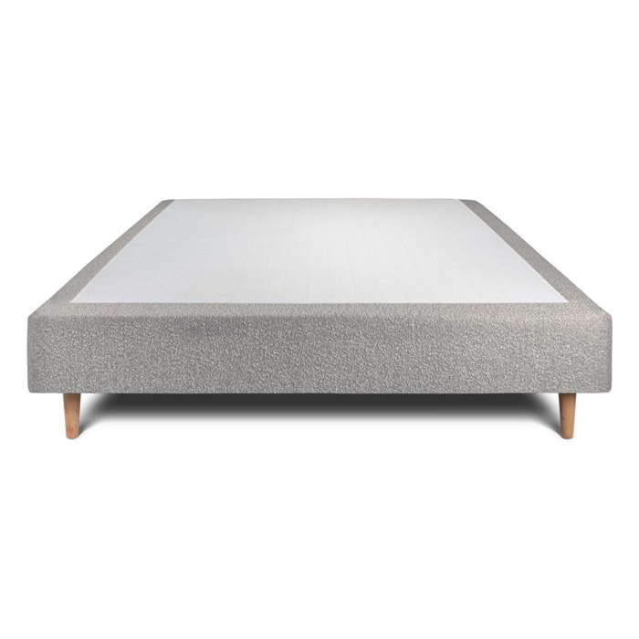 Sommier Tapissier Bouclette Ep20 - pieds bois