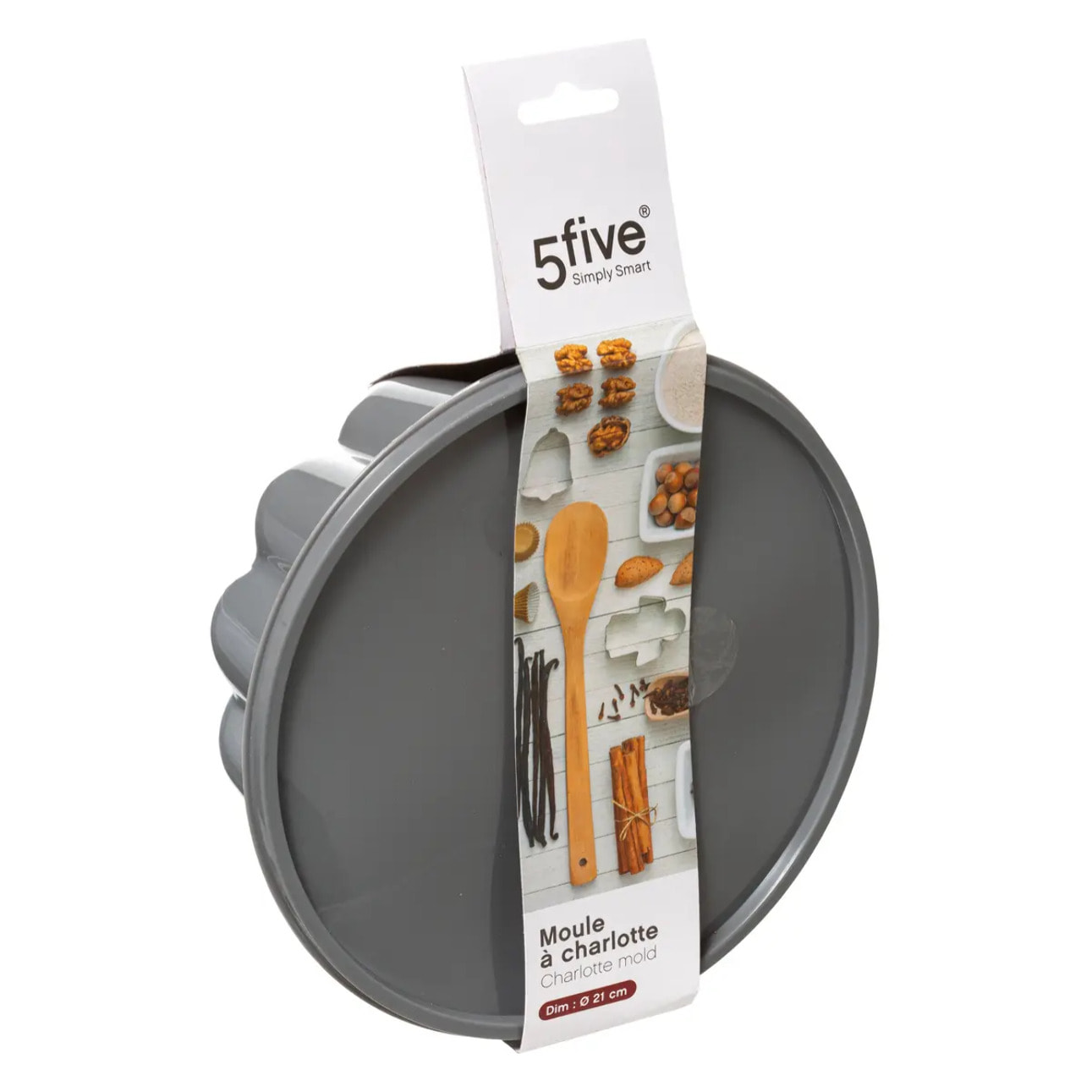 Moule à charlotte 21cm silicone Gris