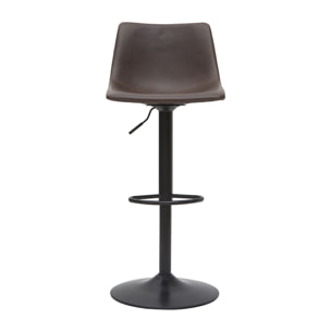 Tabourets de bar vintage réglables pivotants marron (lot de 2) NEW ROCK