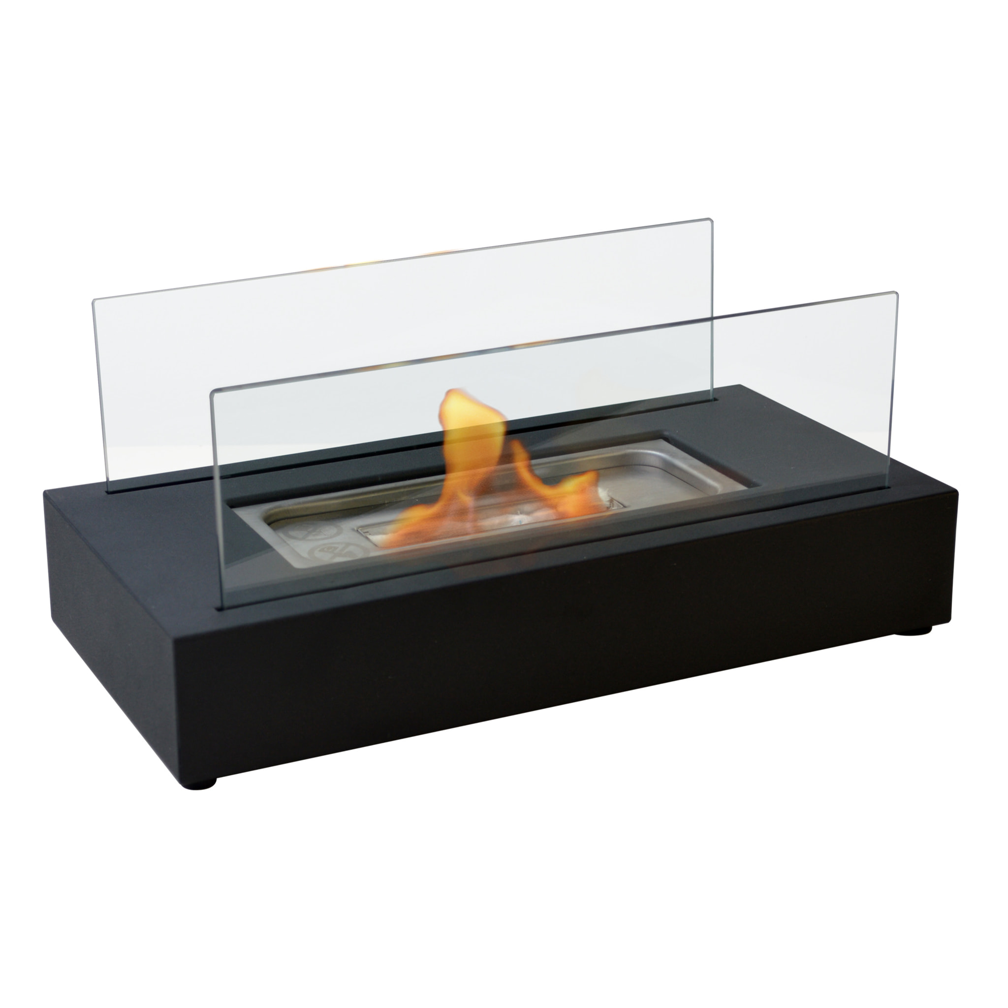 Chimenea de etanol de sobremesa con dos pantallas de cristal templado ALGEIROS PURLINE 750 W