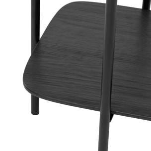 Table d’appoint 1 étagère "Hodia" noir 60x40x40cm