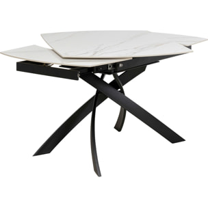 Table à rallonges Twist 180x90cm blanche Kare Design