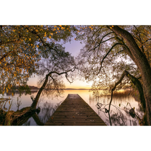 Tableau Au bout du lac Toile imprimée