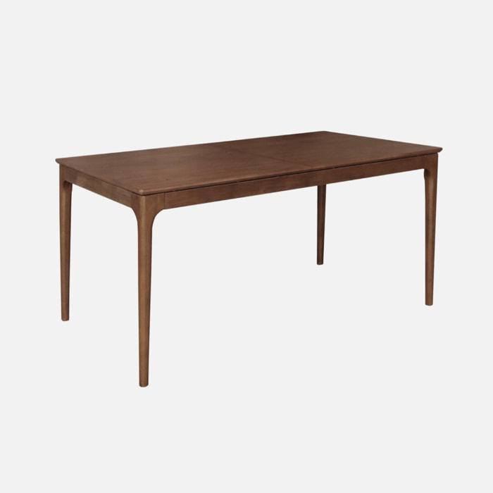 Table à manger rectangulaire extensible bois d'hévéa et placage frêne 6-8 places ELENA
