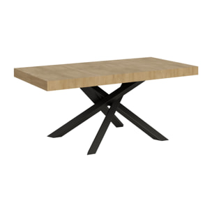 Mesa extensible 90x180/440 cm Volantis Roble Natural estructura Antracita