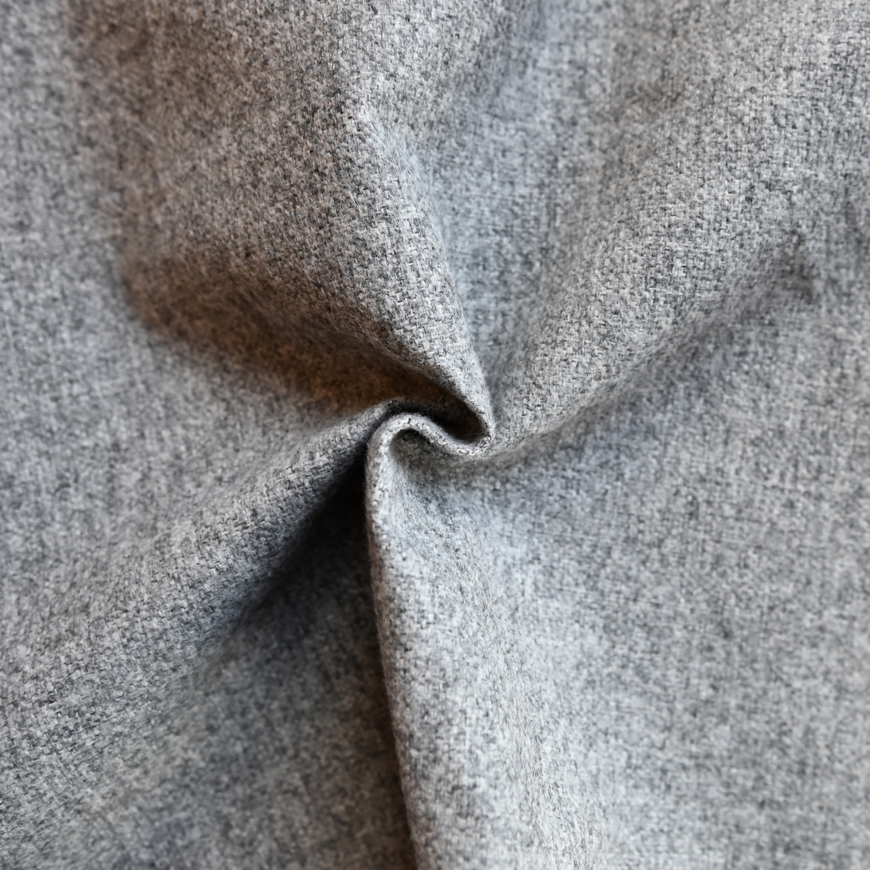 Rideau occultant aspect flanelle enduit - Gris