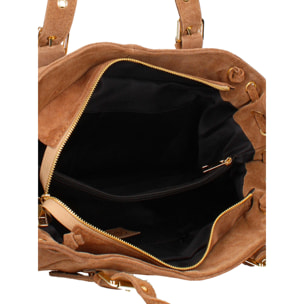 Borsa a mano da donna Made in Italy - Modello Celeste Plus - 100% pelle - 20.0 x 28.5 x 41.0 cm