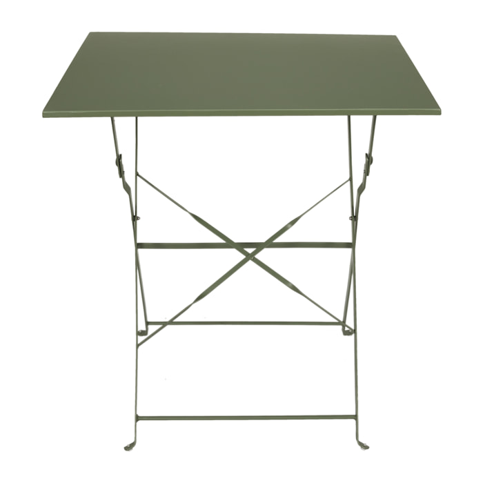 Table Repas Pliante Palerme Kaki 70x70x71cm