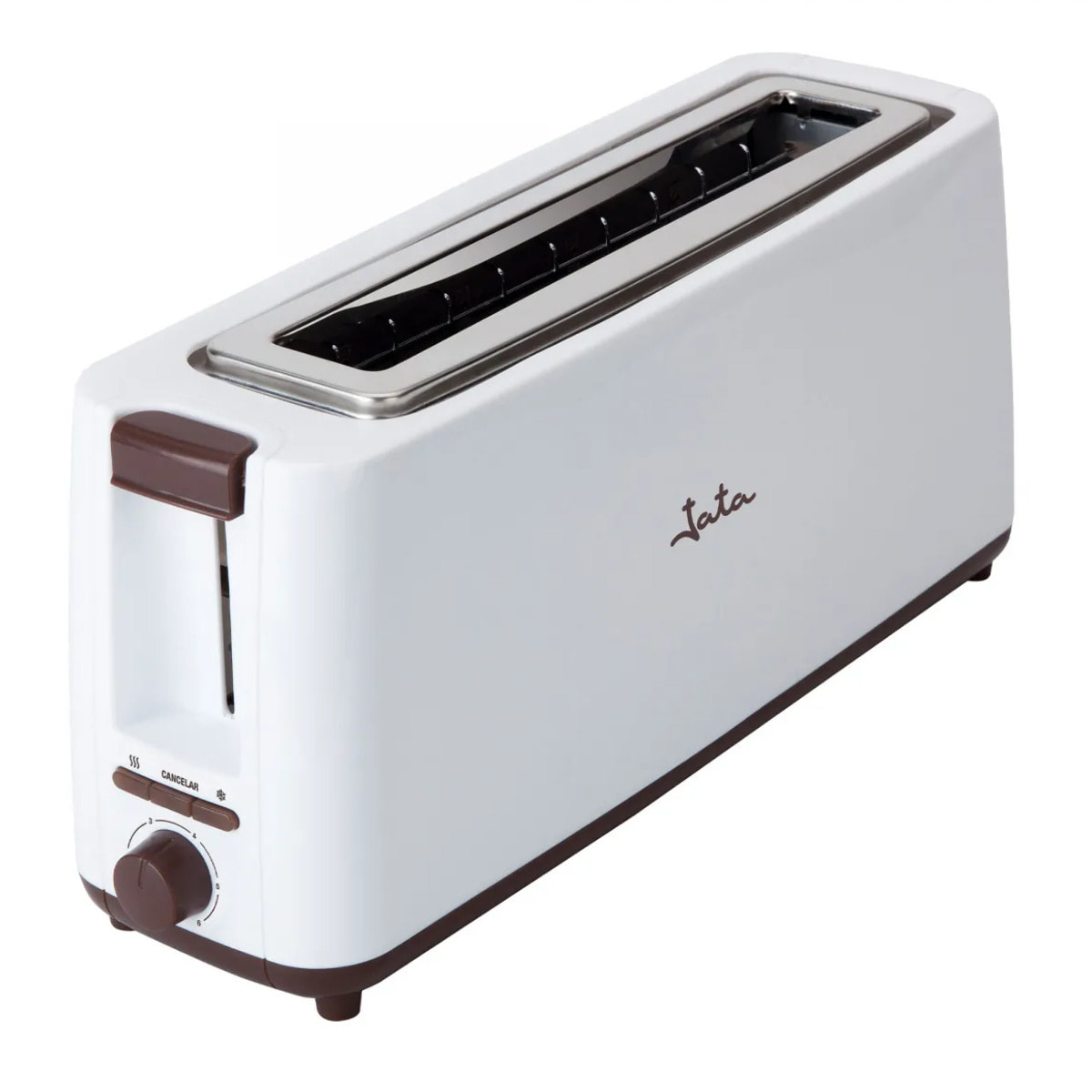 Tostadora JATA TT579 con una ranura larga. 6 niveles de tostado. También descongela