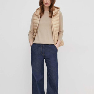 Chalecos Mujer de la marca GEOX  modelo D JAYSEN MARRON CLARO