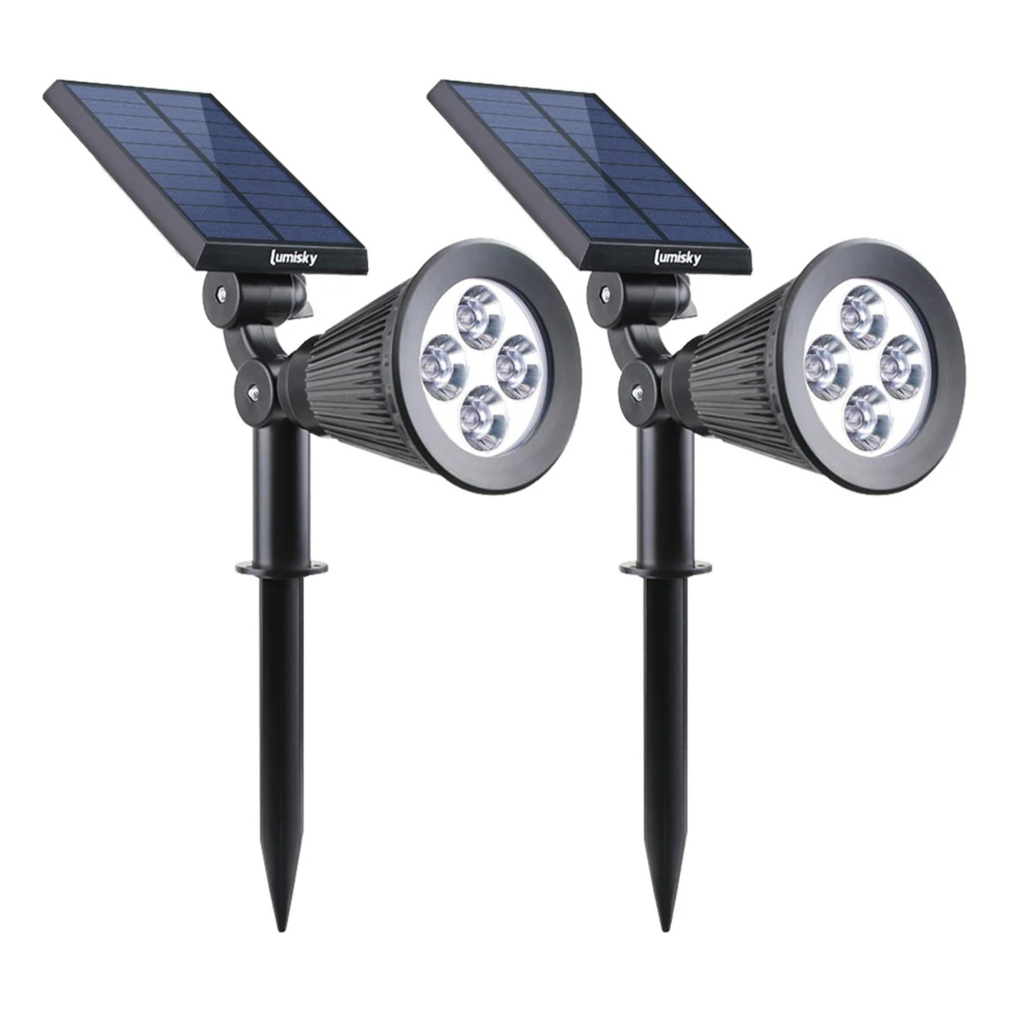 2 Spot solaire SPIKY Blanc froid 200LM