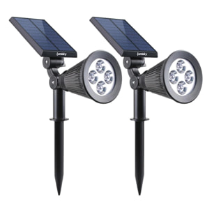 2 Spot solaire SPIKY Blanc froid 200LM