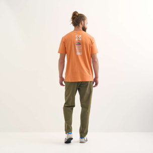 Camiseta MUNICH Heritage lifestyle hombre de algodón orgánico naranja