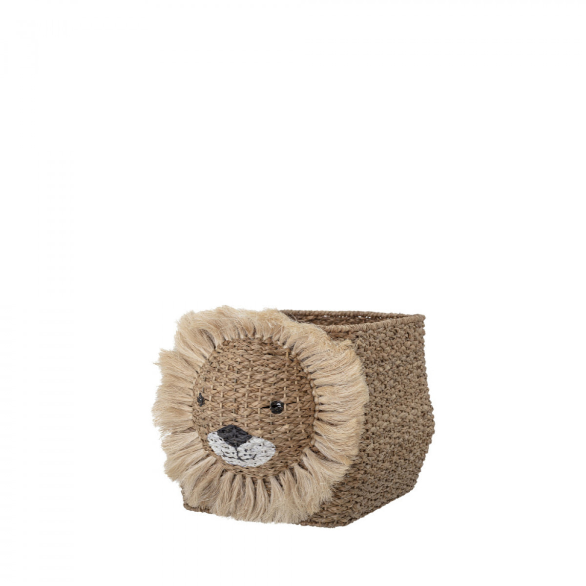 Harrison - Panier forme lion en fibre naturelle : Couleur - Naturel.