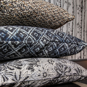 Coussin en coton bleu et noir 45cm WILD