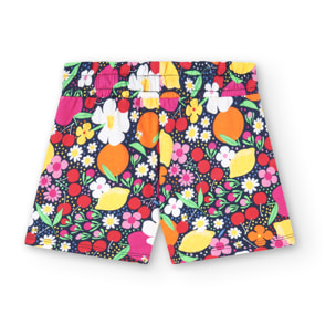 Bermudas estampadas con frutas de color fucsia, Bermudas