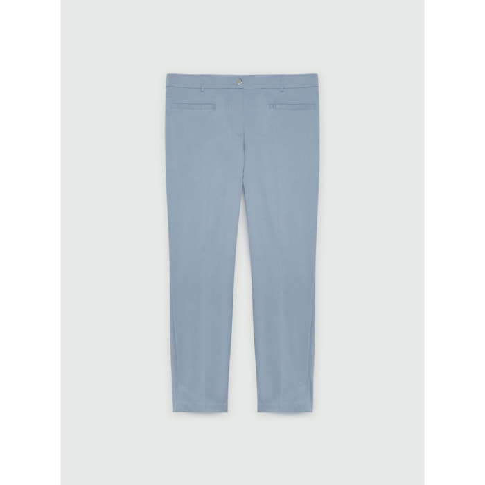 Fiorella Rubino - Pantaloni New York con viscosa LENZING™ ECOVERO™ - Azzurro