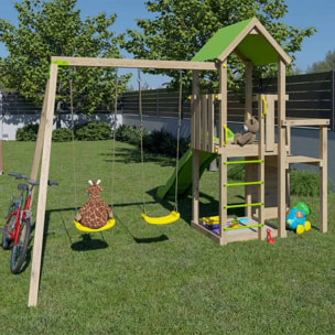 Aire de jeux bois 2,20 m ULTRA XPERIENCE - 8 enfants