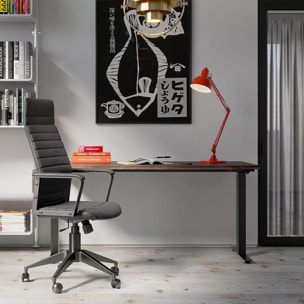 Bureau Smart Harmony noyer et noir 200x100cm Kare Design