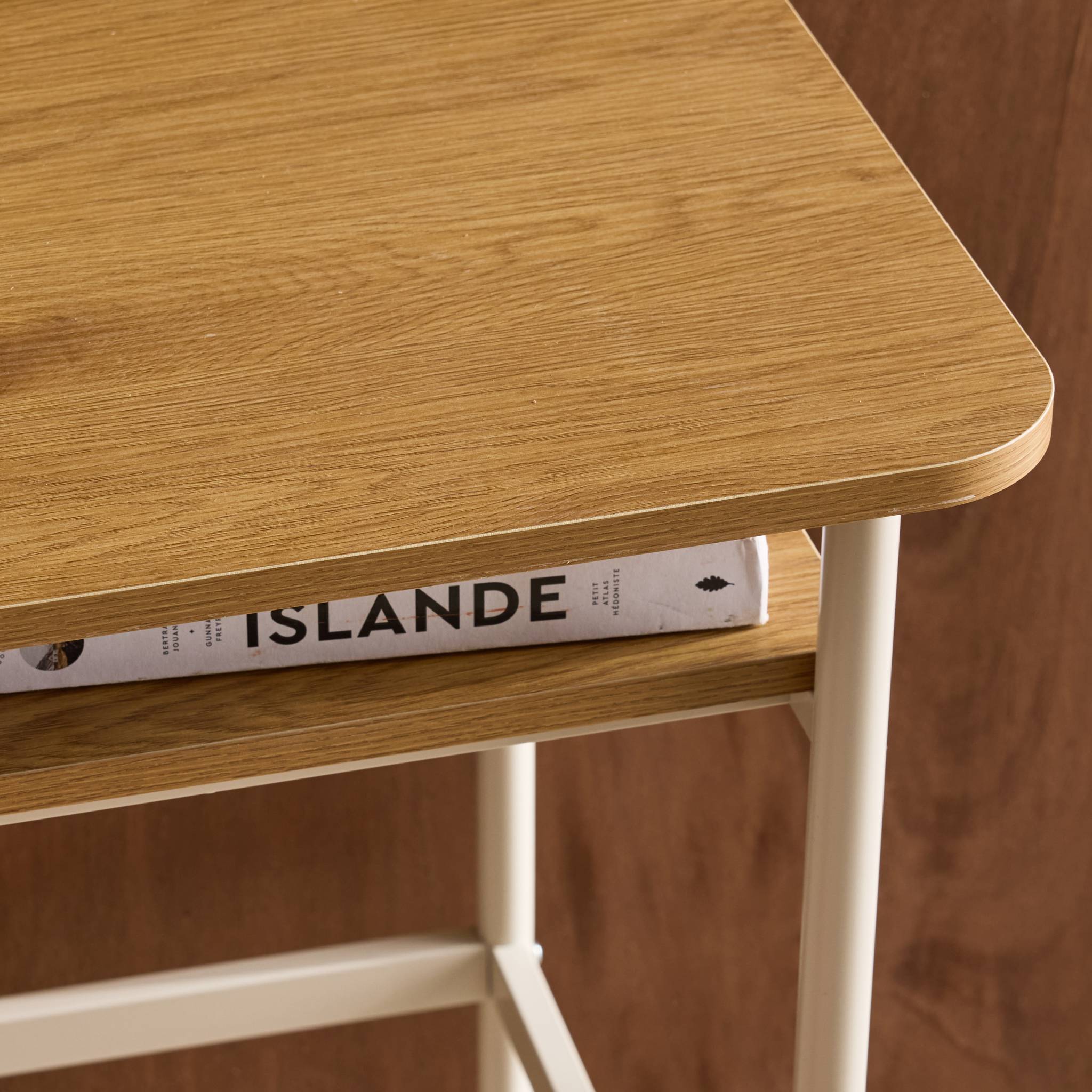 Bureau métal et décor bois 3 niches MOLTO