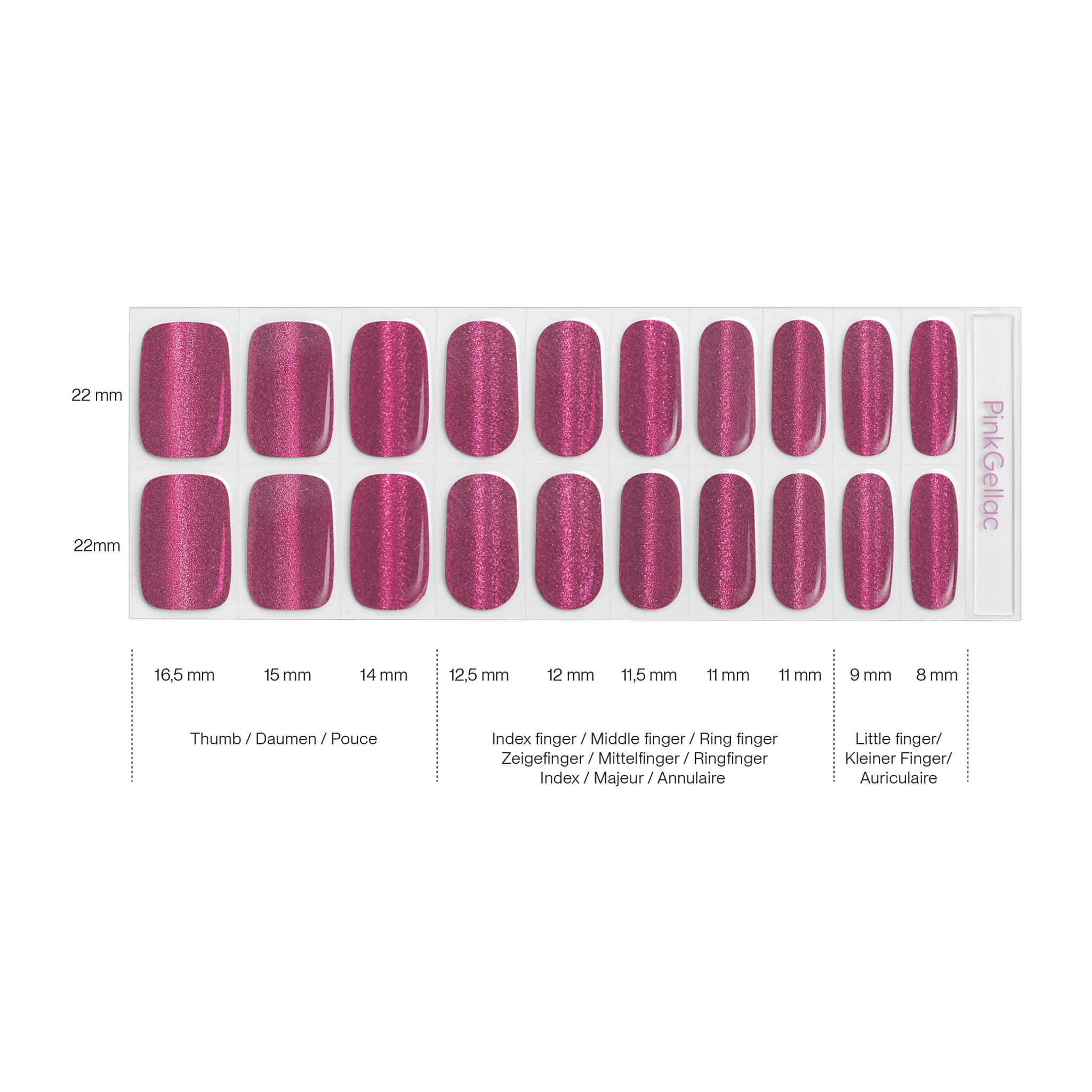 Stickers gel - 0027 Cat Eye Flamenco Red