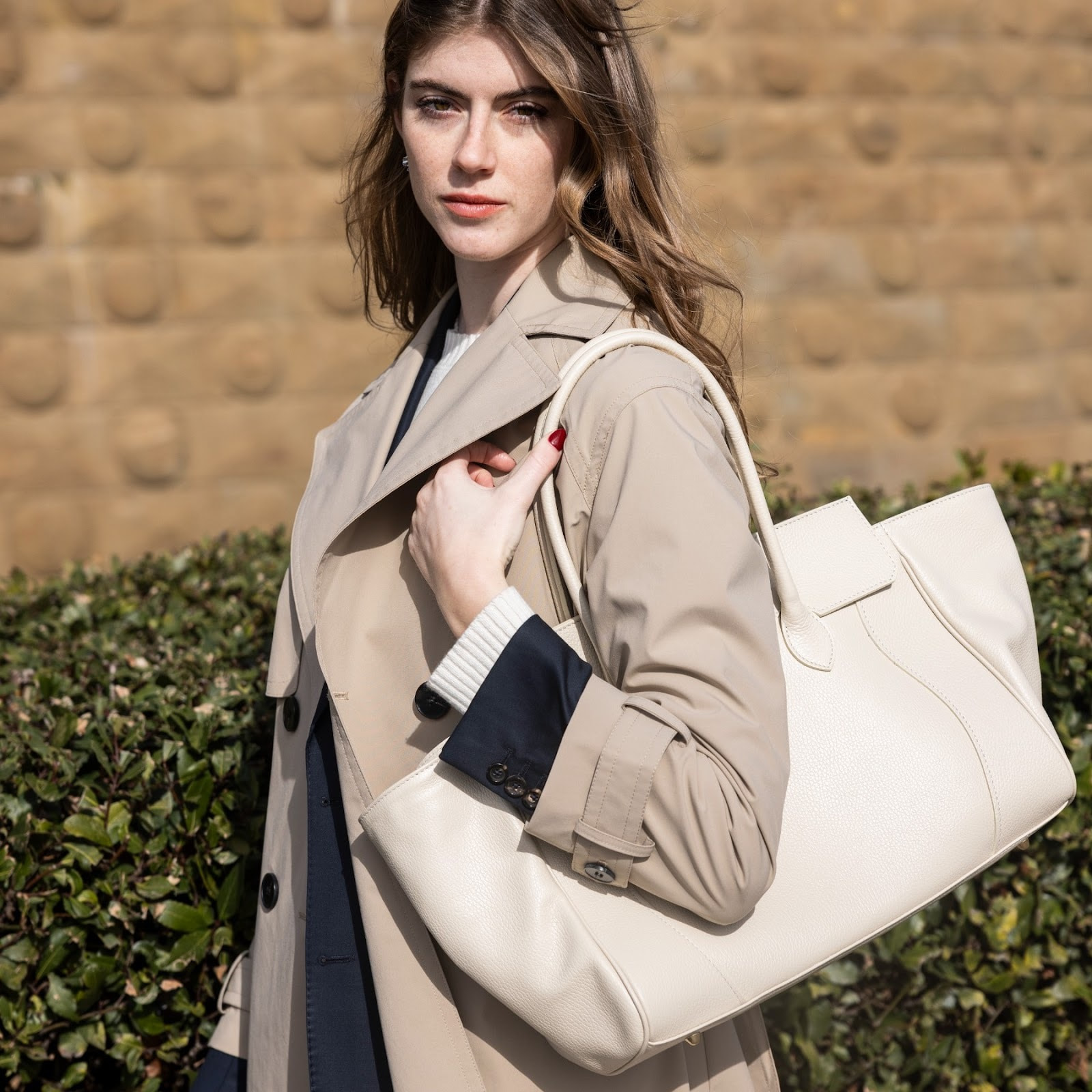 Bolso de hombro Cheval Firenze Naomi Beige