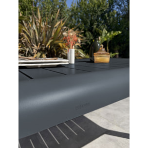 HANOI - Table de jardin en aluminium coloris anthracite