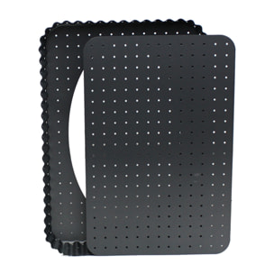 Moule à tarte rectangulaire micro perforé 31 x 21 cm