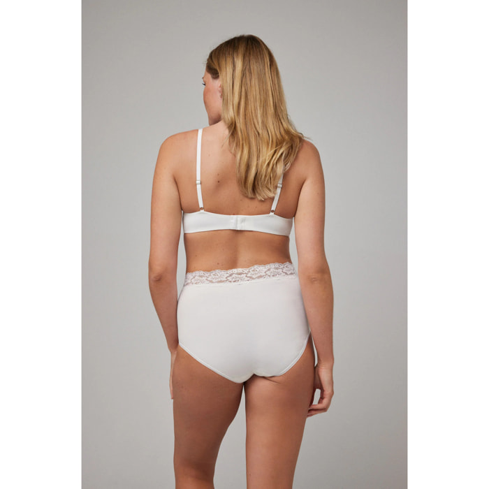 Mutandina basic a vita alta in cotone naturale