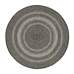 Alfombra de exterior-interior Silvana Negro, 120Ø cm