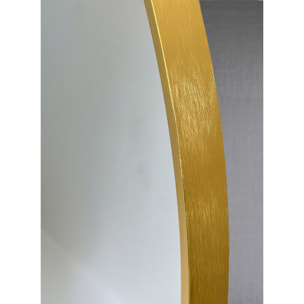 Espejo redondo Halo aluminio dorado 80x80x5 cm